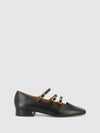 Sapatos com Fivela em Preto